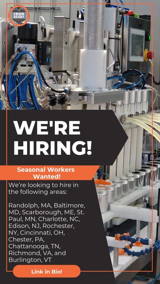We're Hiring! Link in bio to learn more!#hiring #helpwanted #beverageindustry #seasonalwork